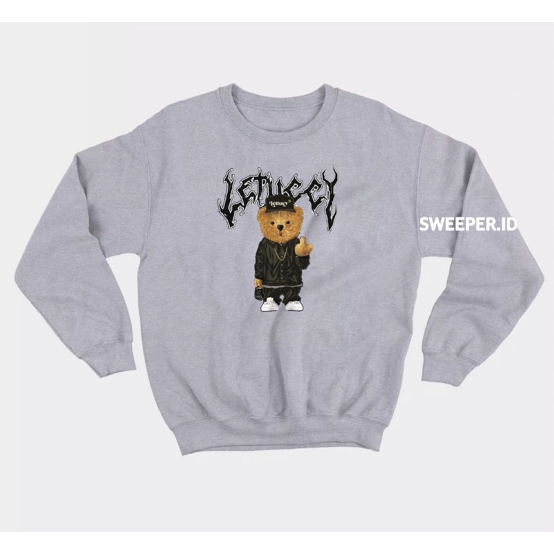 SWEATER LETUCCY BEAR CREWNECK KOREAN STYLE BAHAN FLEECE