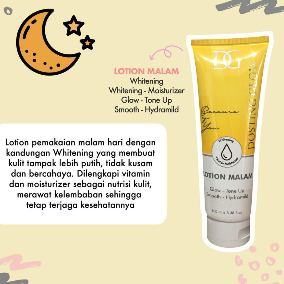 12.12 ♦️ RM ♦️ READY DOSTING LOTION MALAM - LOTION SIANG / DG GLOW DOSTING glow lotion siang malam