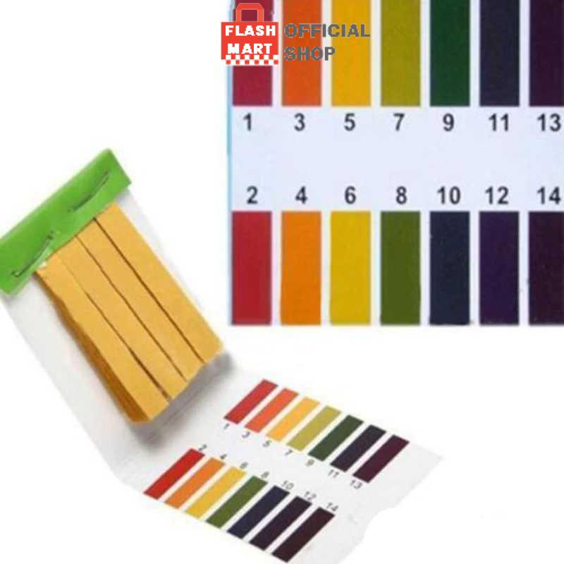 Flashmart Halojaju Kertas Ukur Uji PH Tester Air Minum Akuarium 72 Strip PH-2017