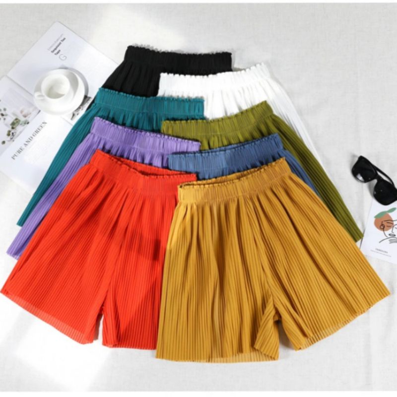 HOTPANTS PLISKET MINI SKIRT PREMIUM // CELANA PENDEK HOTPANTS WANITA