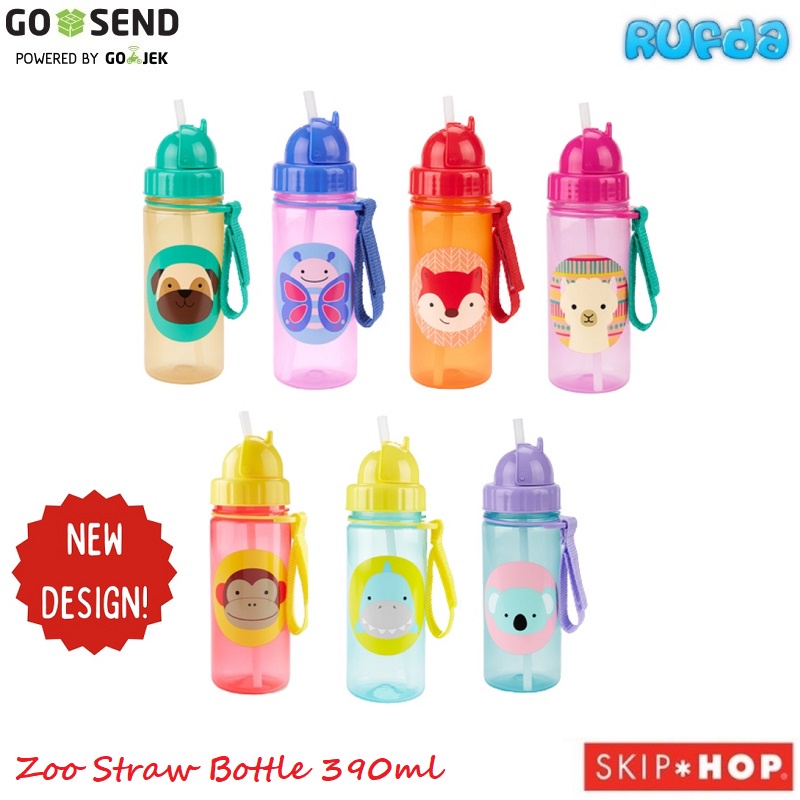 Skip Hop Zoo Straw Bottle Botol Sedotan Anak SkipHop BPA Free