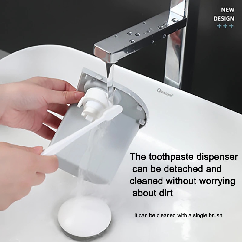 Mengni Dispenser Odol Sikat Gigi 1 Gelas / Wall-Mounted Toothpaste And Toothbrush Holder