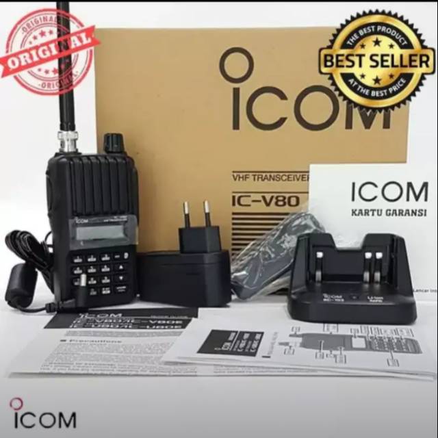 Jual HT Icom V88 Handy Talky 5 5W VHF Waterproof IP67 Made In Japan