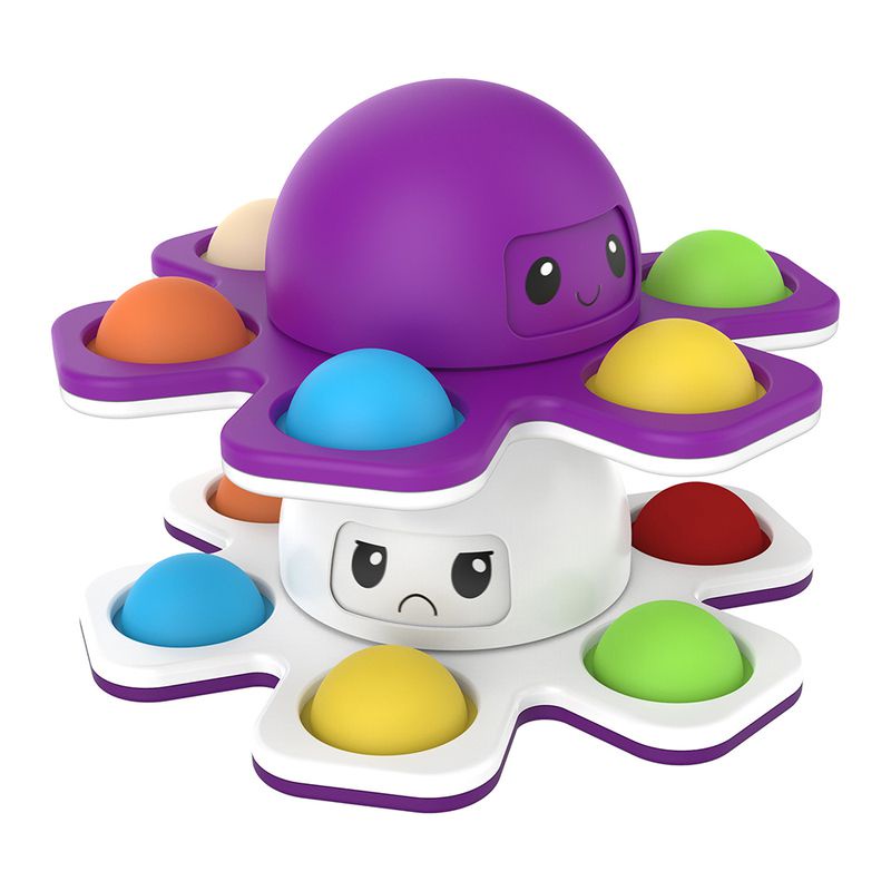 【Ready Stock】Octopus Pop It Gyro Fingertip Push Bubble Toys Stress Reliever Sensory Fidget Silicone toys