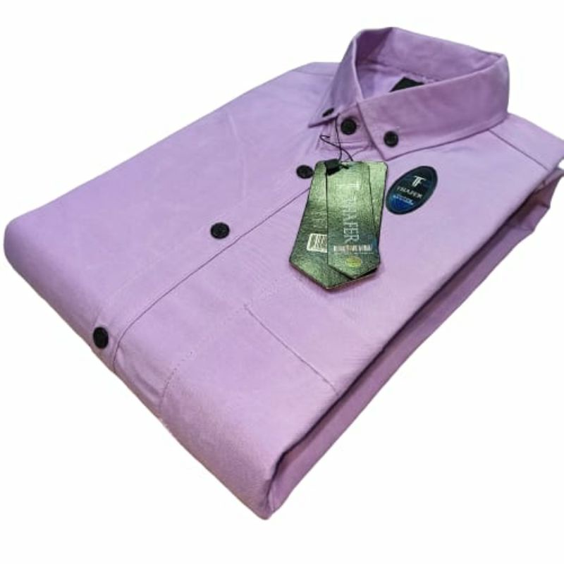 LILAC POLOS PENDEK KEMEJA LENGAN PENDEK PRIA DEWASA KATUN SLIMFIT M L XL