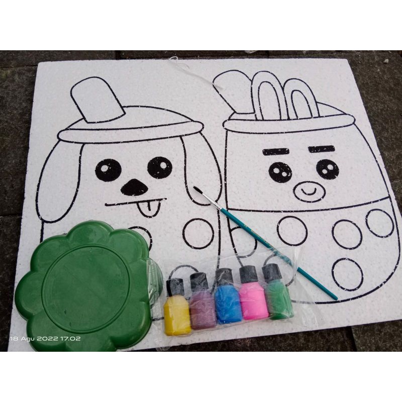 

Painting kids ( paket melukis sterofoam anak )