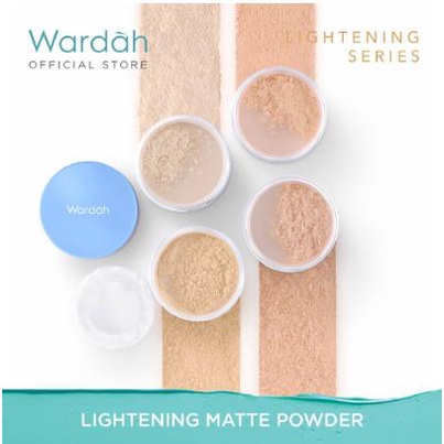 ^ KYRA ^ Wardah Matte Powder Lightening Matte Finish Bedak Tabur Wajah - Netto 20 g