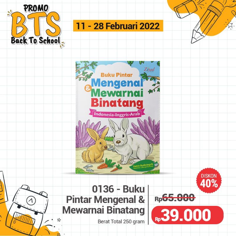 

BUKU PINTAR MENGENAL DAN MEWARNAI BINATANG