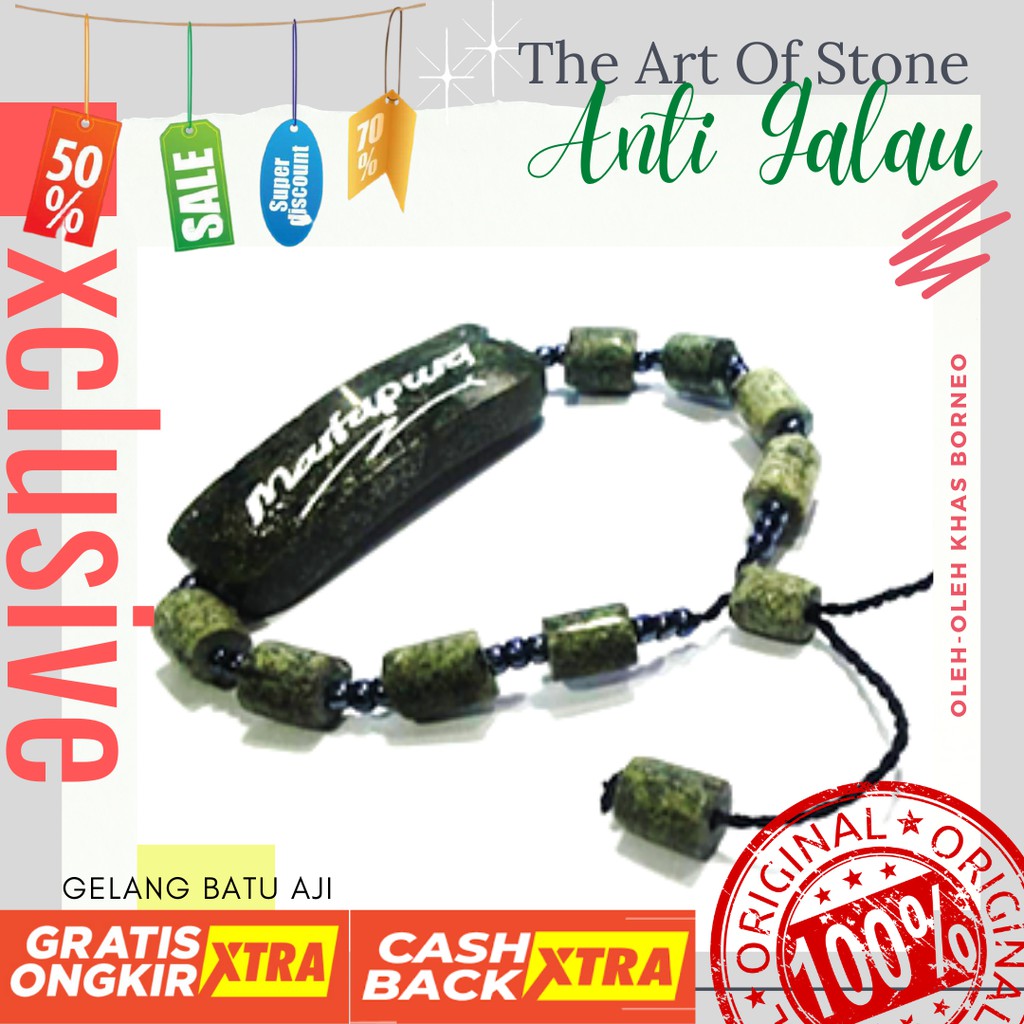 Jual Promo Gelang Etnik Gelang Unik Batu Aji Oleh Oleh Khas Kalimantan