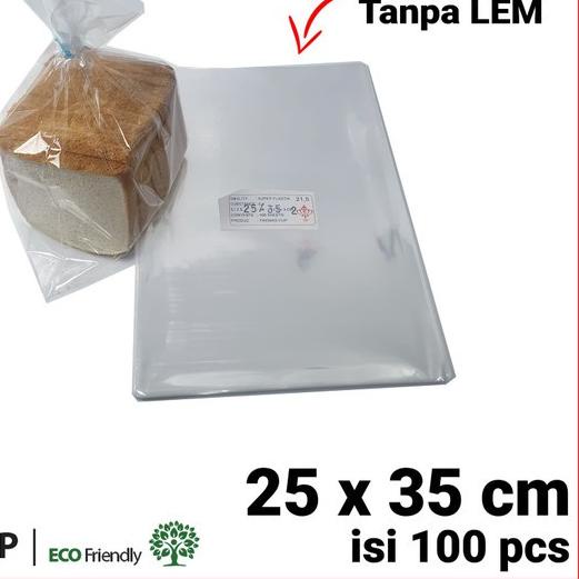 

♫ 25x35 cm Plastik OPP TEBAL (POLOS/Tanpa LEM) | Plastik Roti Tawar 370 gr | Kemasan Roti Tawar Bening ➻