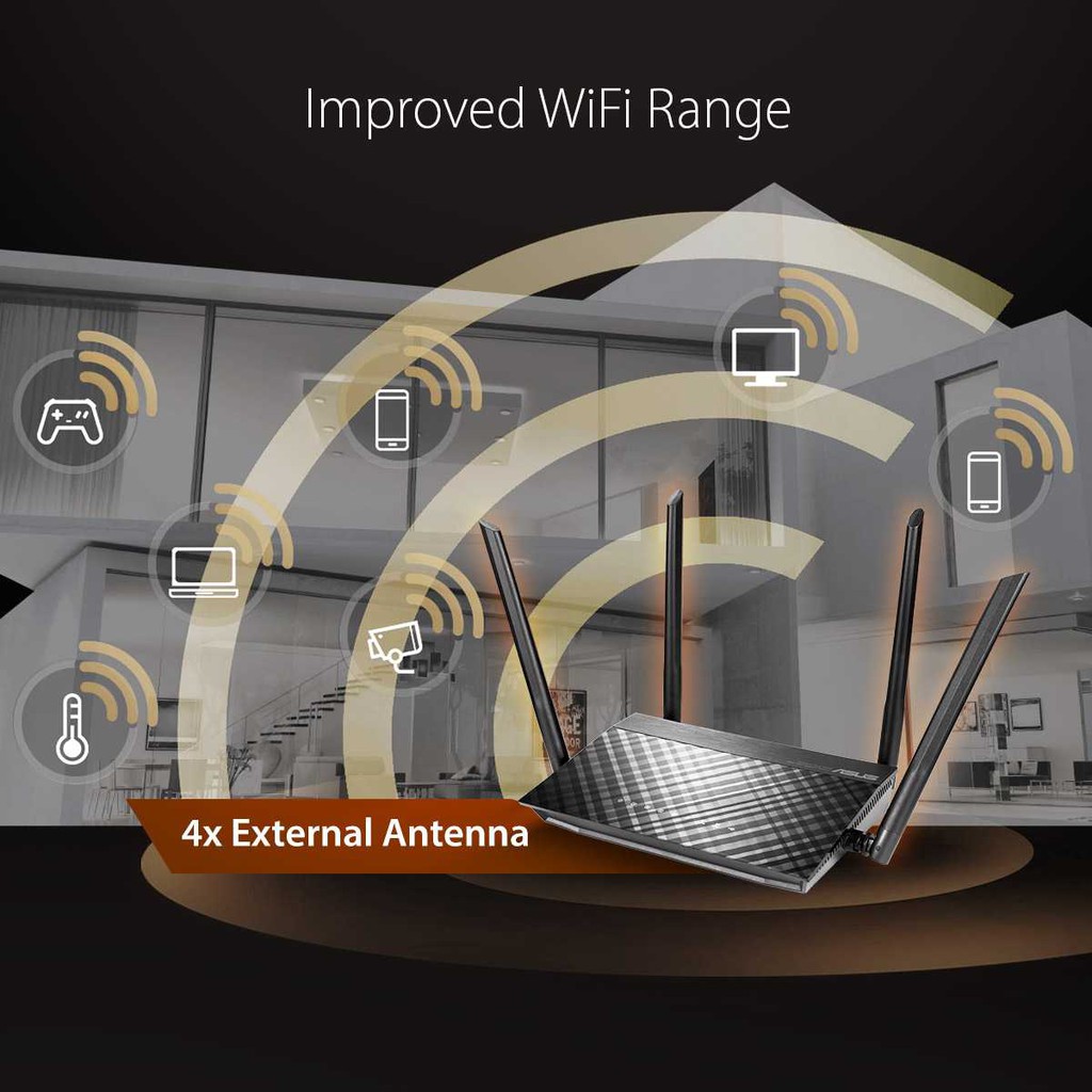 ASUS RT-AC59U V2 AC1500 Dual Band Gigabit WiFi Router with AiMesh