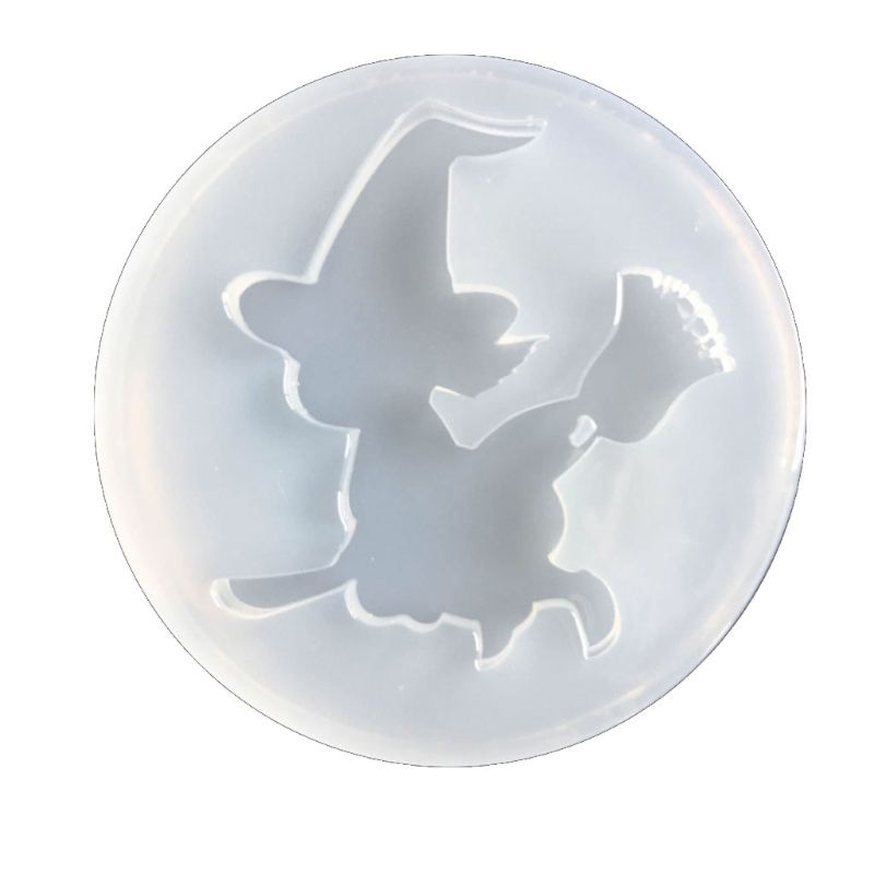 SIY  Halloween Witch Pendant  Mold Epoxy Resin Silicone Mold Jewelry Making Art Craft