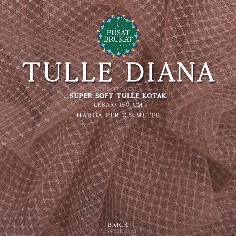 KAIN TILE HALUS DIAMOND DOT DIANA / TILLE KOTAK / MESH DOT / SOFT TULLE NORVINA, LEBAR 150CM [harga per 0.5m]