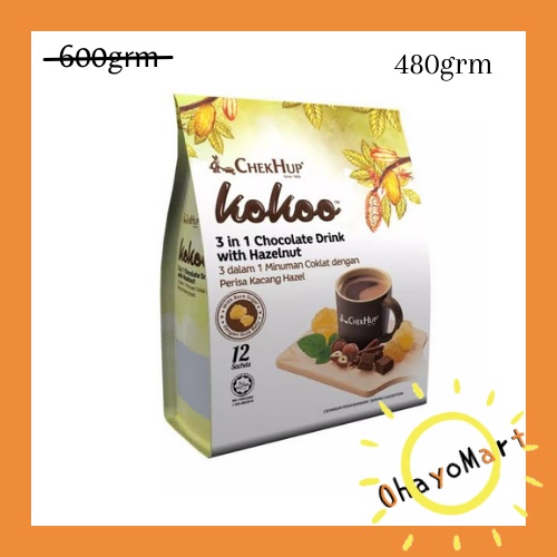 

Chek hup kokoo Hazelnut/ susu cokelat hazelnut 480gr