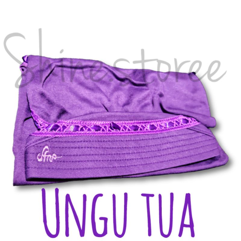 Kerudung Rabbani KW/ jilbal polos / jilbab instan bahan kaos warna ungu tua ukuran M, L, dan XL