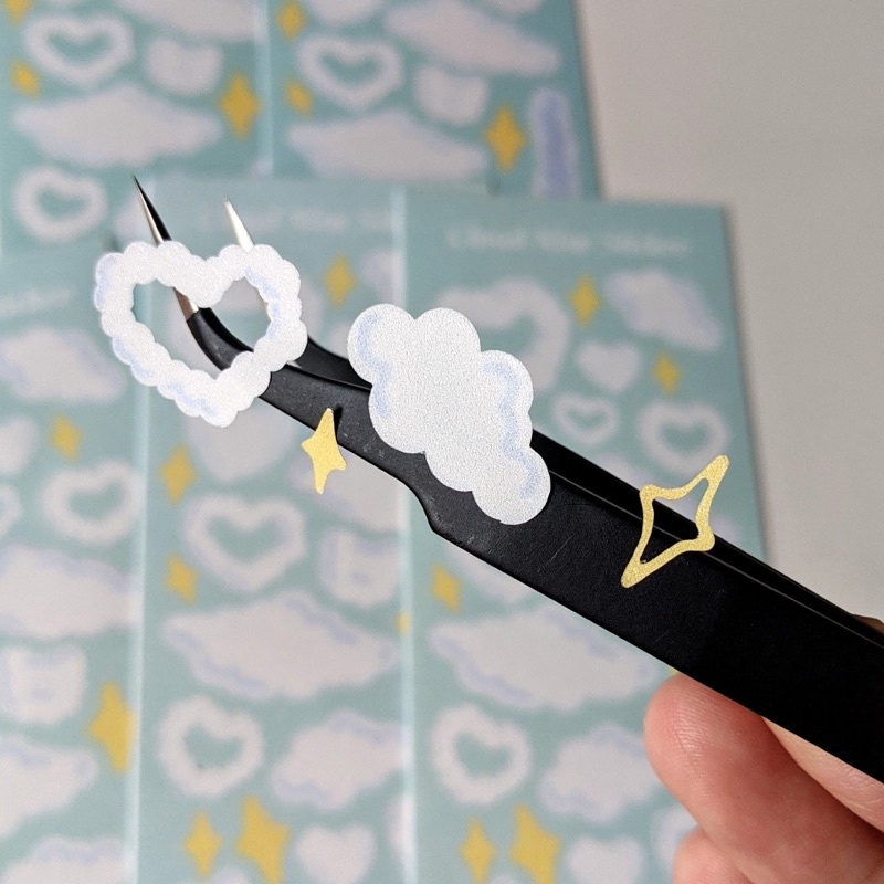 

CLOUD NINE ☆ by RATTLED STUDIO - GLITTER DECO STICKER - STIKER KPOP PHOTOCARD DECORATION DEKORASI POLAROID / JOURNALING / JURNAL