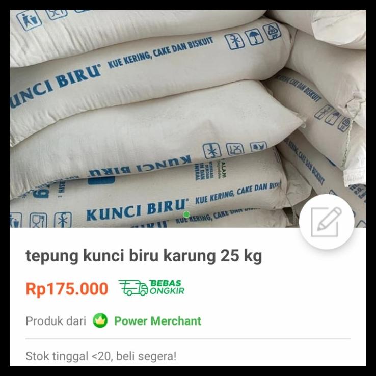 

TERBARUU!! tepung kunci biru karung 25 kg PROMO