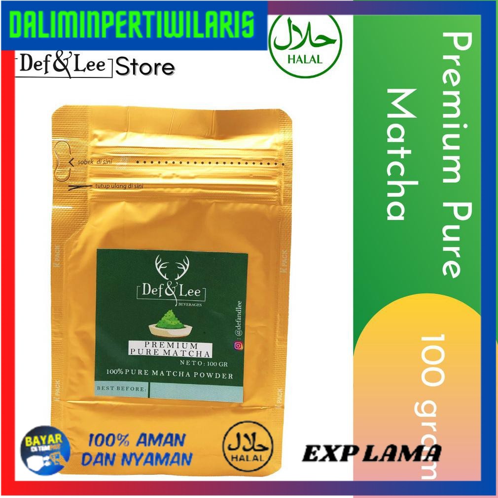 

( BISA COD ) Premium Pure Matcha Greentea Powder Import (High Quality) HALAL (Bubuk Teh Hijau Murni)