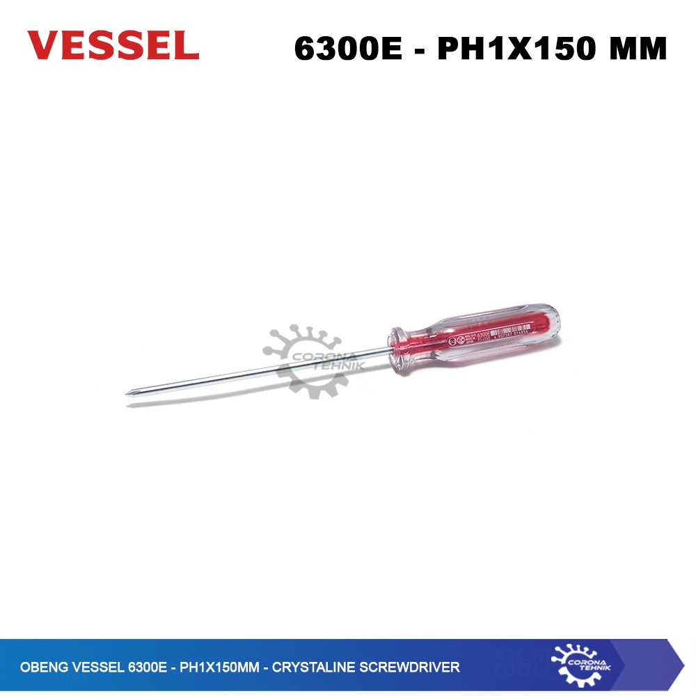 Crystaline Screwdriver - Obeng Vessel 6300E - PH1x150mm