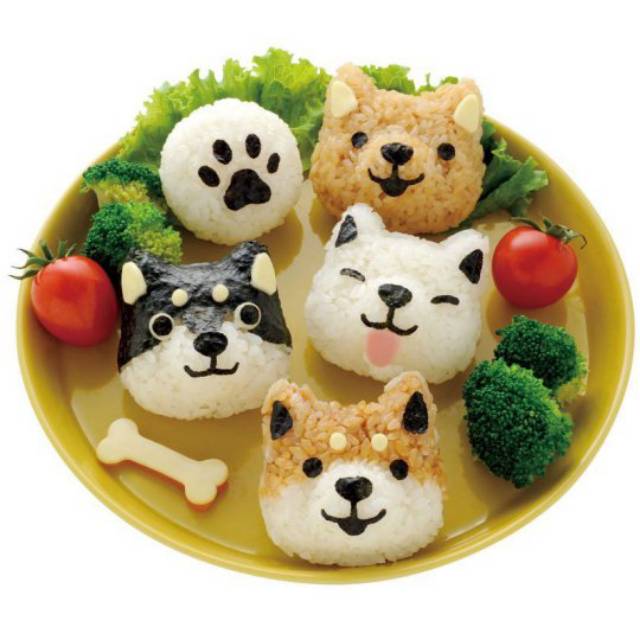 (HUSKY DOGGY) Cetakan Bento Husky Doggy/Bento Rice Mold