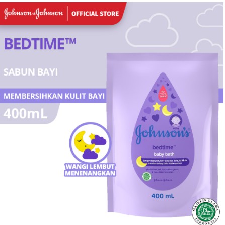 Johnson’s sabun mandi johnson Bedtime Bath Refill 400 ml