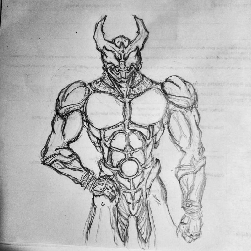 Beetle Armor Hero Kuuga Sketch