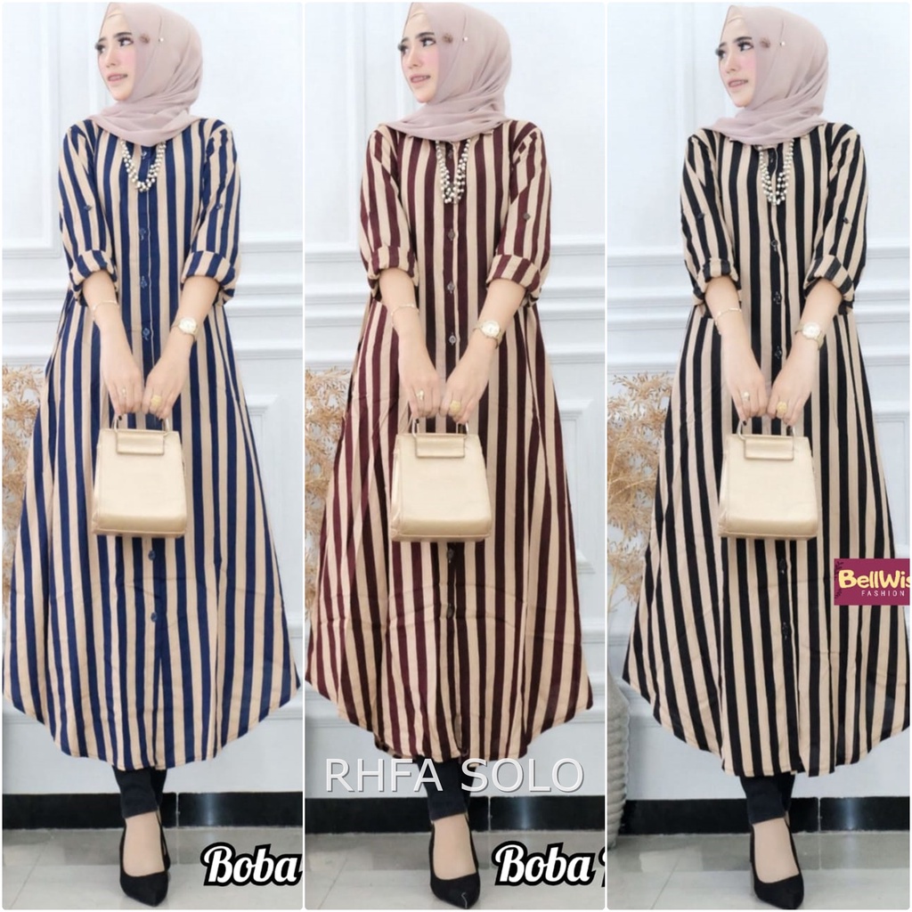 BOBA LONG TUNIK / 19.7 / BAHAN RAYON PREMIUM / LD 110 / PB 127 / FIT XL-XXL / BUSUI / JUMBO / BELLWIS