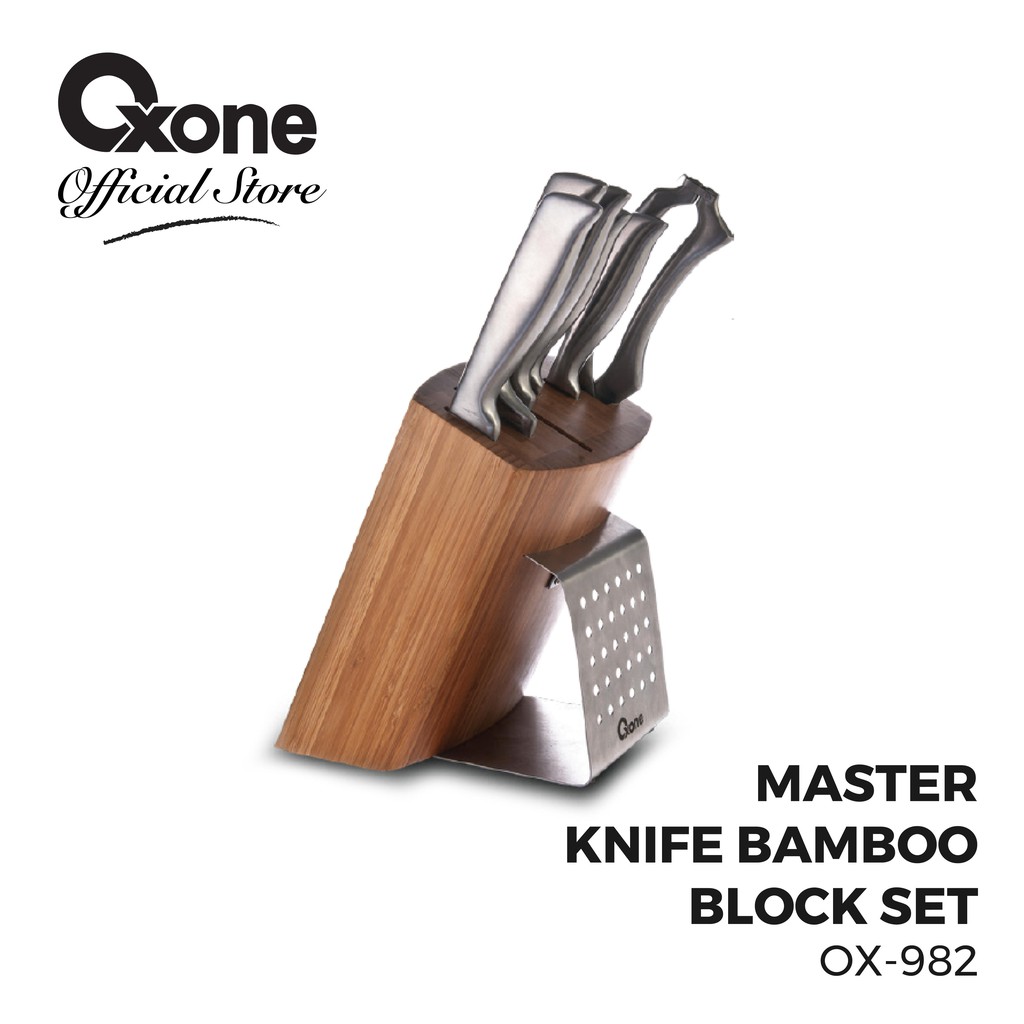 Oxone OX982 Set pisau dapur Knife Kitchen Tools 5 pisau 1 gunting