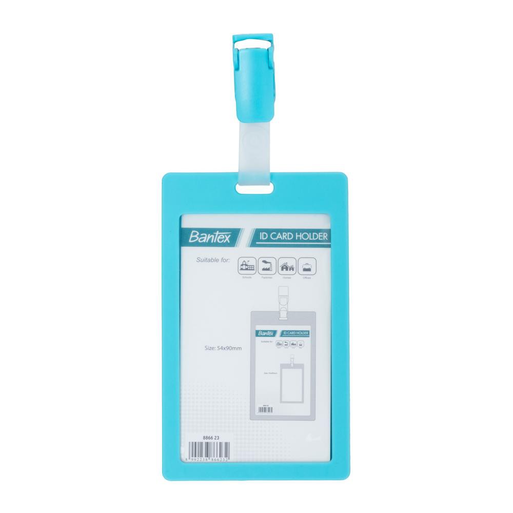 

Bantex ID Card Holder With Clip 54x90mm Portarit Sky Blue #8866 23 / Name Tag Kantor Sekolah Clip 8866 23 - Satuan