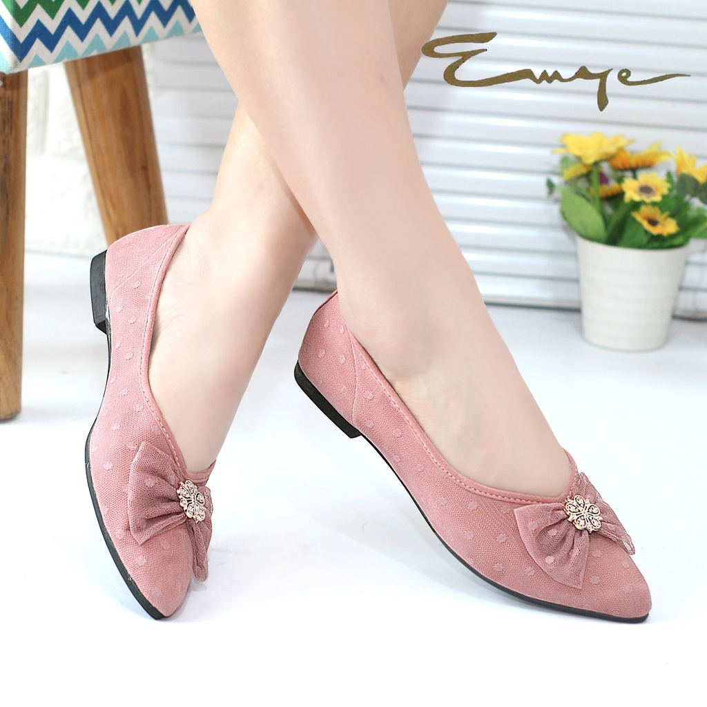 Sepatu Balet Flat Shoes Wanita Terbaru size 41 - 37 Tulle Dote 8 Warna I Sepatu Flatshoes Wanita Termurah