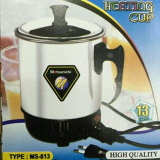 Rantangshop Teko Mug Listrik Pemanas Air Masak Mie Instan Stainless 13cm