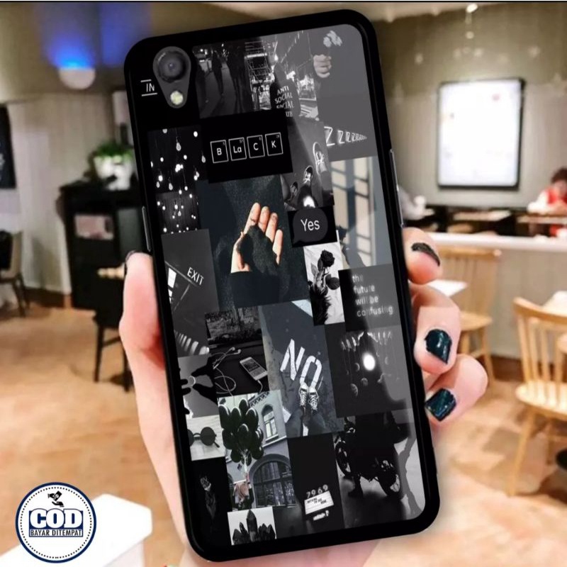 SHOWCASE CASE OPPO A37 DESIGN AESTHETIC BLACK VIBES SERIES