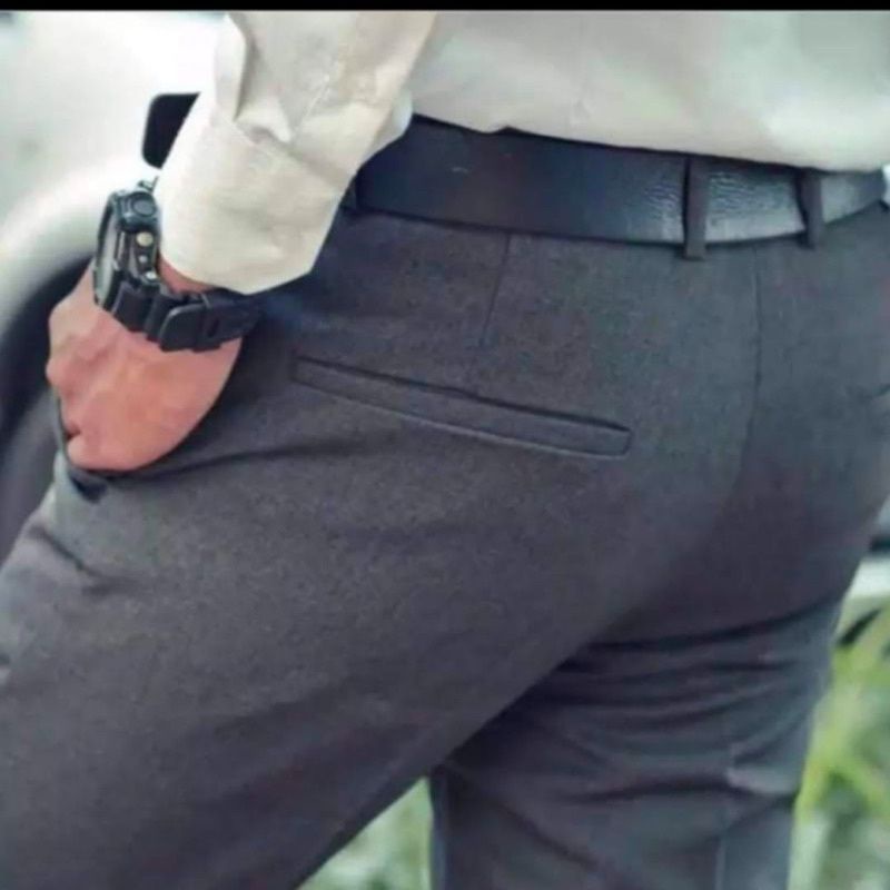 CELANA KANTOR FORMAL PRIA SLIMFIT ORIGINAL BAHAN DASAR KAIN WOLL PREMIUM