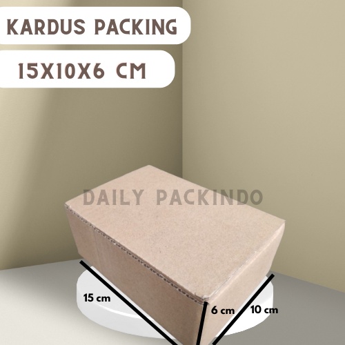 

Box Packaging Kardus Ukuran 15X10X6 Cm Kue Hampers Dll Coklat Polos
