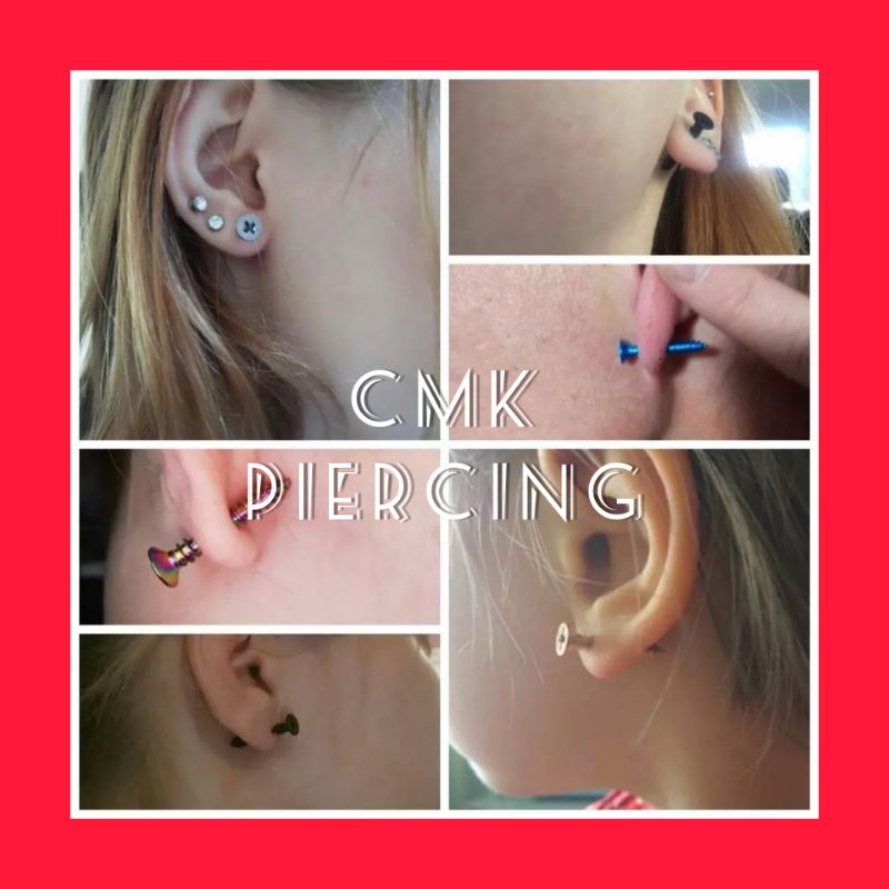 1pc Anting Anting Baut Bahan Titanium Steel Gaya Korea Untuk Pria Dan Wanita