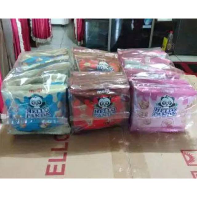 

Meiji Hello Panda Cokelat / Strawberry / Vanilla / Cookies and Cream (isi 12 pcs)