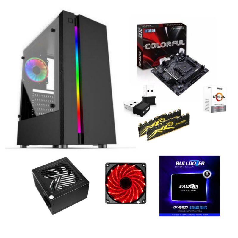 PC GAMING AMD ATHLON 3000G 3,5GHz | RAM 8GB | SSD 256GB