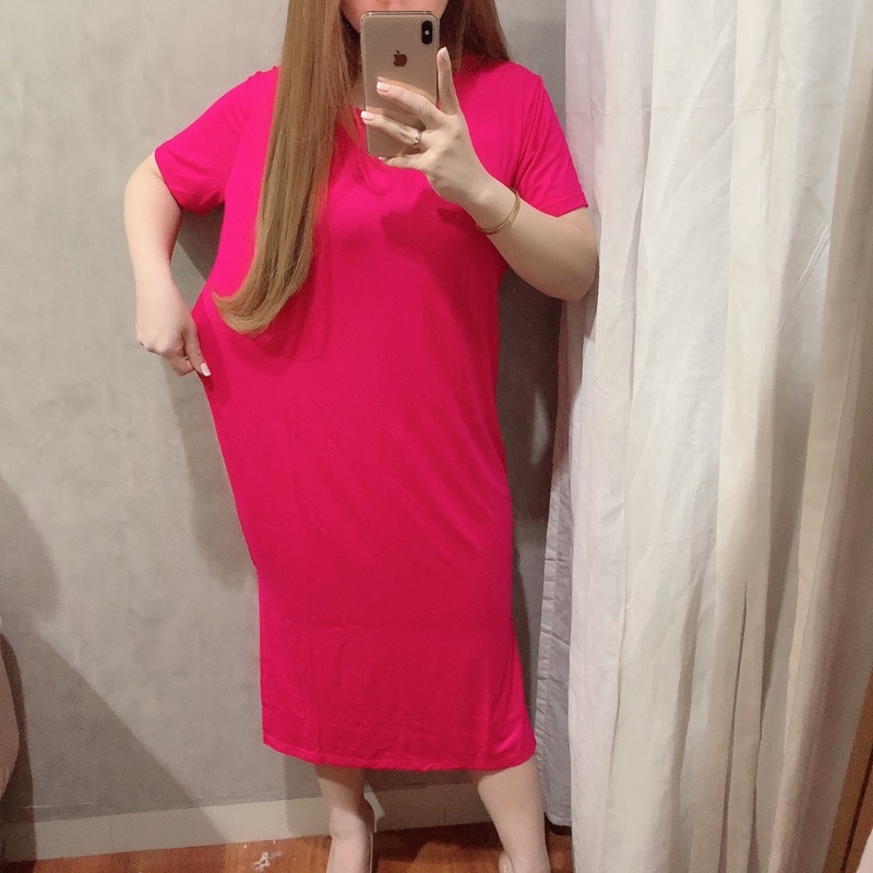 Loose Split Midi Dress Bigsize | Casual Dress Korea Fashion | Maimon Grosir