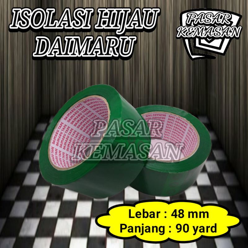 

ISOLASI HIJAU DAIMARU 48 MM 90 YARD LAKBAN SELOTIP BESAR PLASTIK OPP