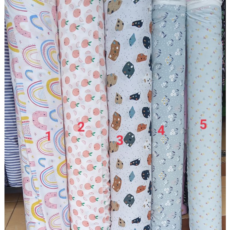 ( harga 0,5 meter ) kain katun rayon meteran, kain katun rayon viscose premium, bahan katun rayon, k