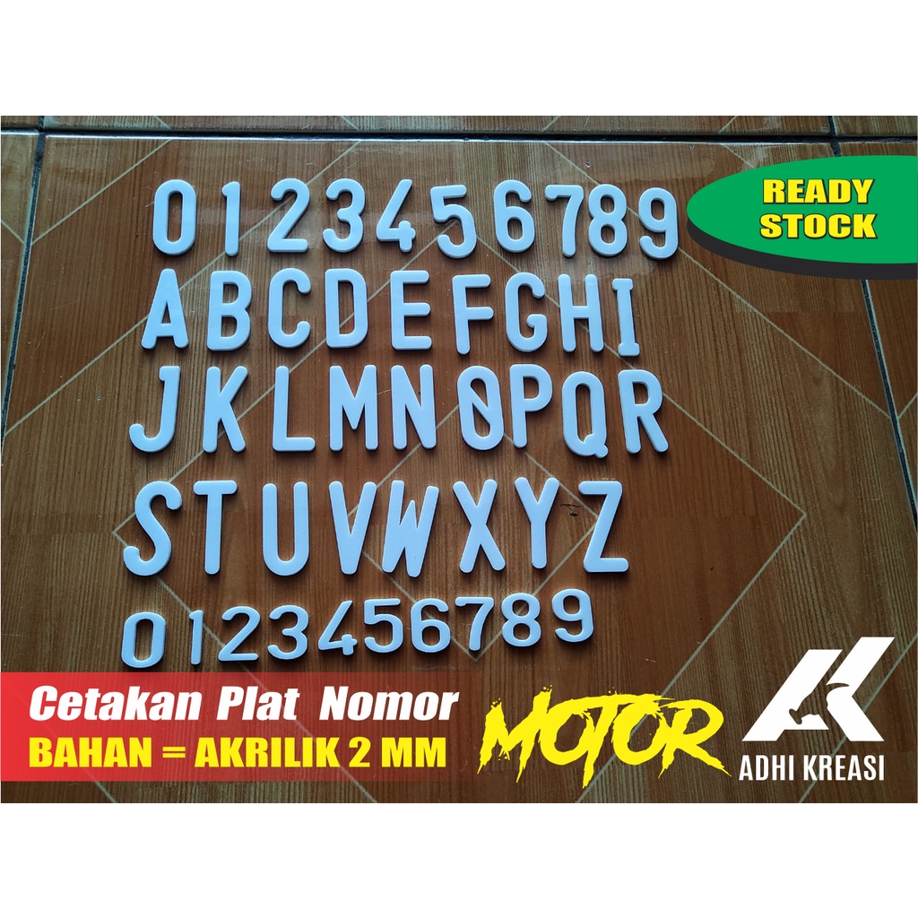 CETAKAN PLAT NOMOR MOTOR / PLAT NOMOR AKRILIK / AKRILIK PLAT NOMOR/ MAL PLAT NOMOR/ USAHA PLAT NOMOR