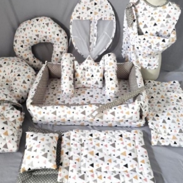 BEST-SELLER Kasur Bayi Kelambu dan-Bedcover Motif Archery x Polkadot-navy CBNK 029 PLUS NON FURING