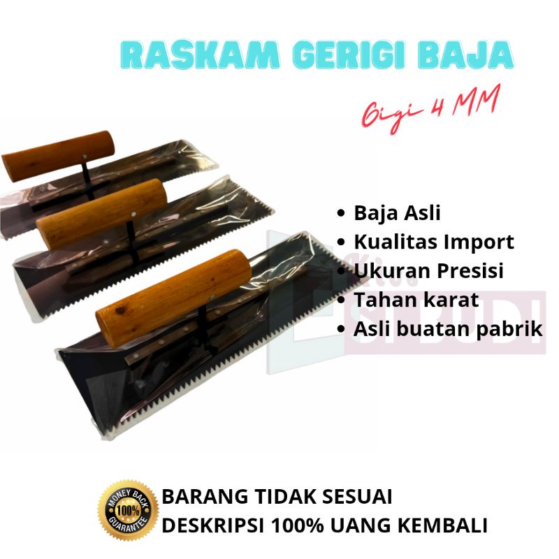 3004 new cod gratis ongkir raskam baja roskam acian tebal trowel epoxy alat pertukangan perlengkapan