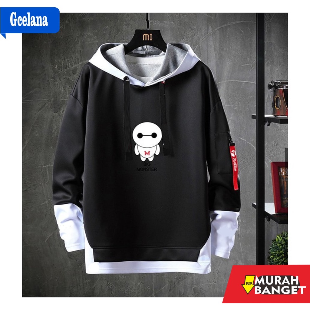 hoodie pria terbaru- HipNop MON JAKET HOODIE PRIA JUMPER POLOS VARIASI SELETING PAKAIAN COWOK COWO