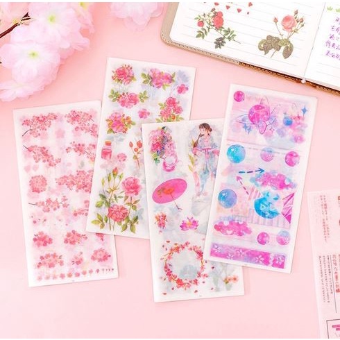 Washi Diary Deco Stickers - Thema Series (6pcs)