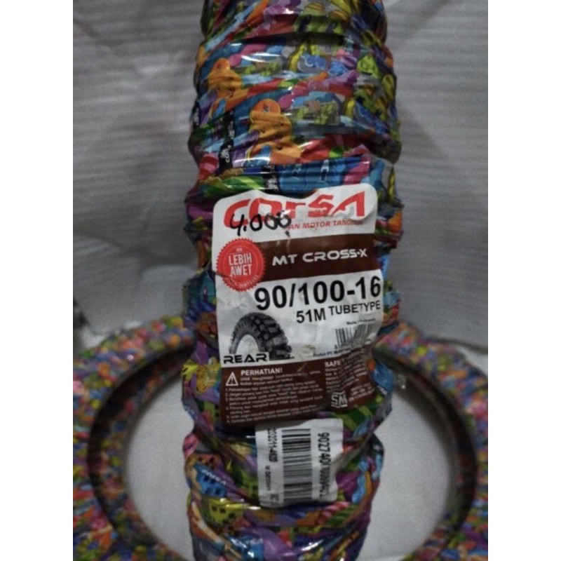 BAN LUAR CORSA MT CROSS TRAIL 90/100-16 RING 16 TUBETYPE 1PC