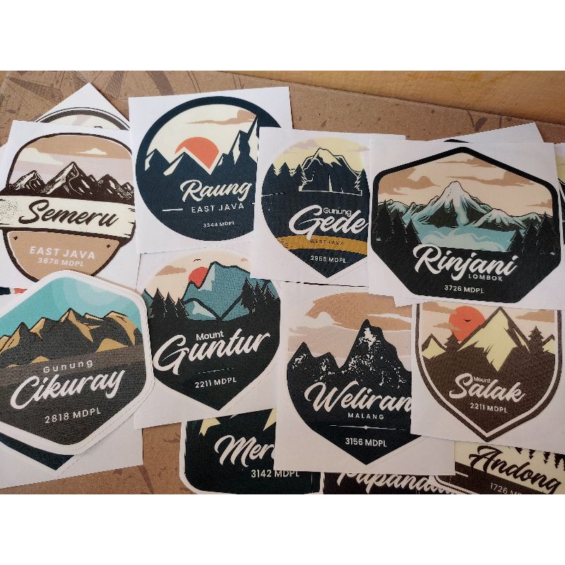 Stiker Gunung / Sticker Gunung Indonesia