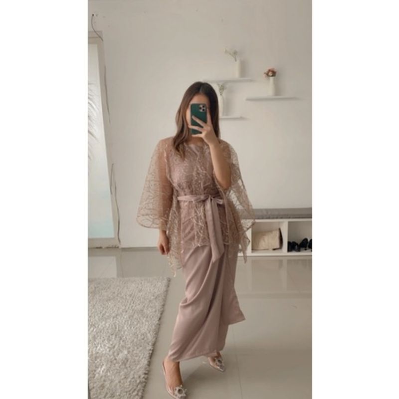 OUTER CARDIGAN BRUKAT SET BAJU BRUKAT SET 2IN1