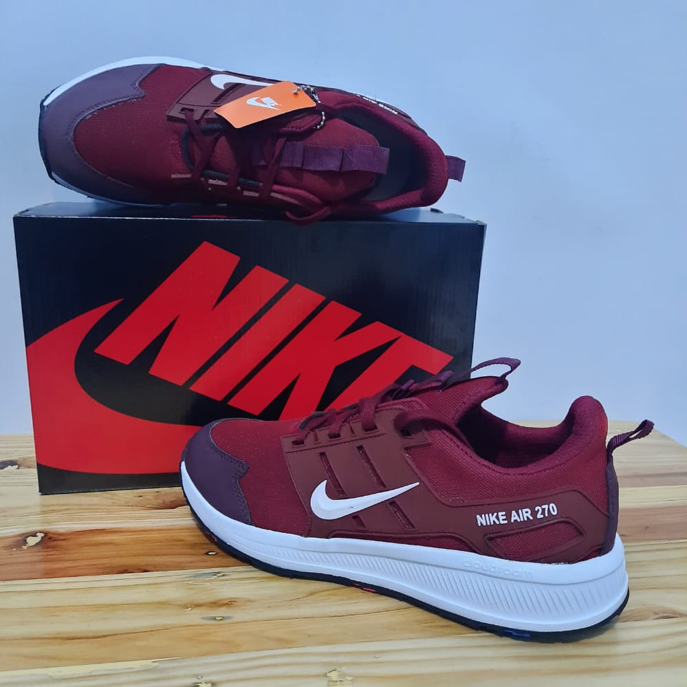 Sepatu Running Sneakers Nike air_270 New marun Premium Quality