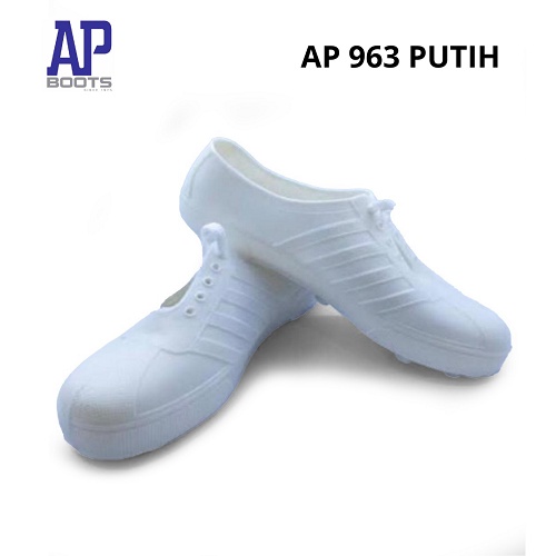 AP Cucuk 963 Putih Sepatu Pria AP Boots Cucuk Putih Size 37-43 - Sepatu Karet AP Boots Multifungsi - AP PUL Bola 963 Putih - AP Boots Petani dan Berkebun - AP Boots Terlaris Termurah - FANZ STORE